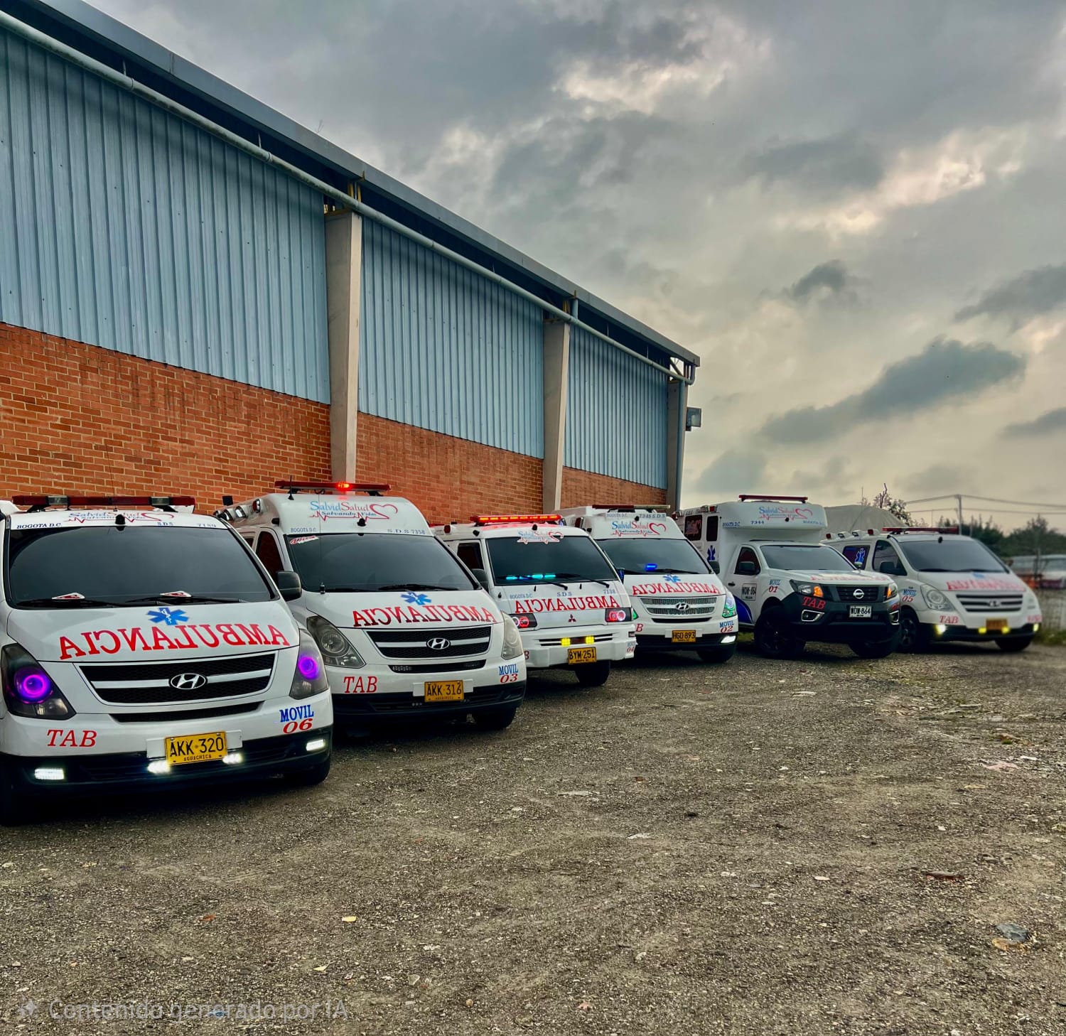 Vista de ambulancia o flota asistencial